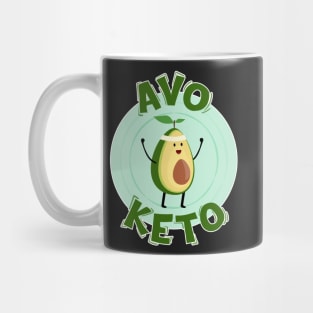 Avoketo Funny Workout Keto Diet Avocado Happy Mug